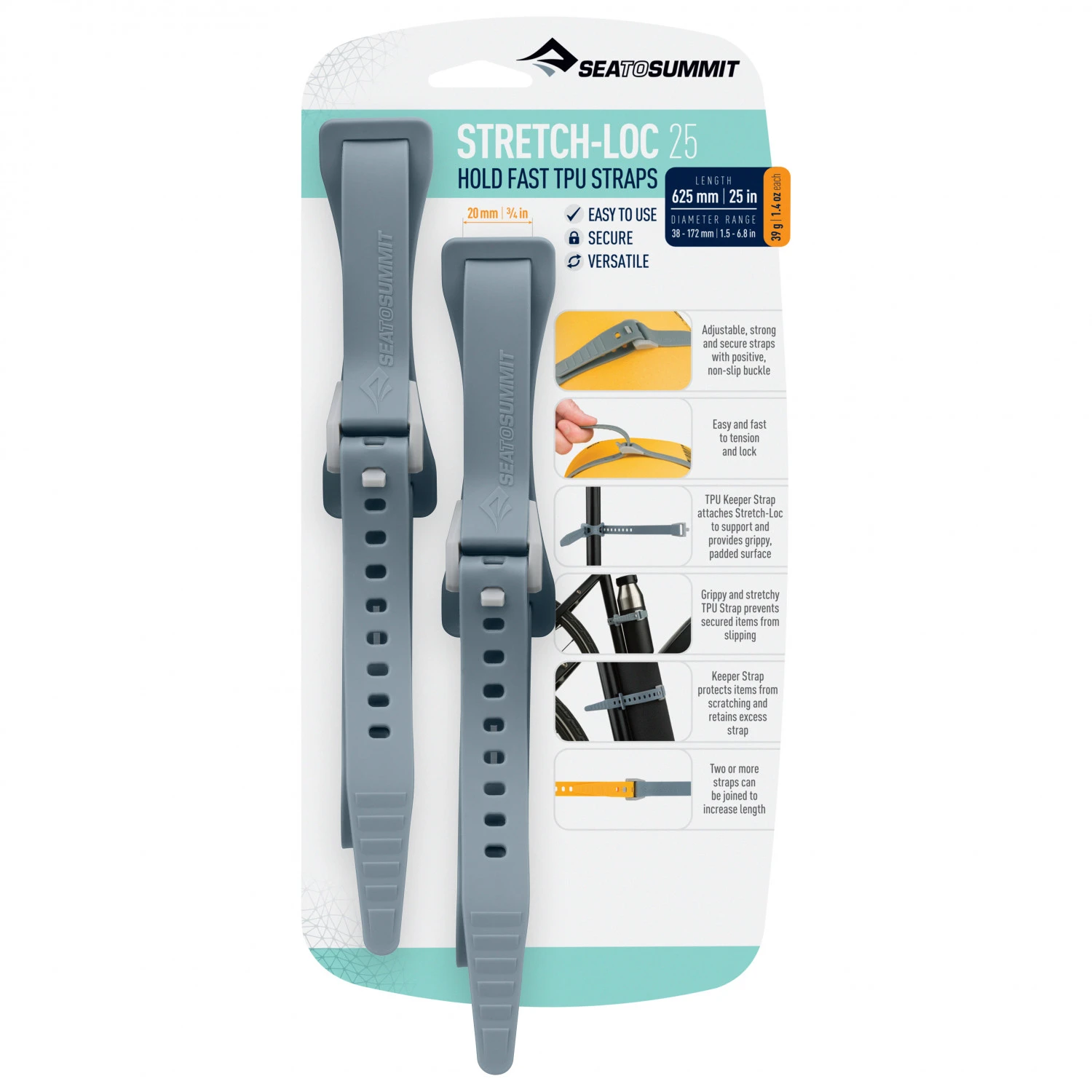 Sea To Summit Stretch-Loc 25 2-Pack - Spanngurt 2 Sea To Summit Stretch-Loc 25 2-Pack - Spanngurt – Bild 2