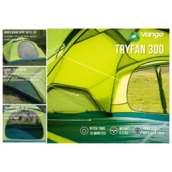 Vango Tryfan 300 - 3-Personen Zelt -Osprey Verkäufe vango tryfan 300 3 personen zelt detail 3